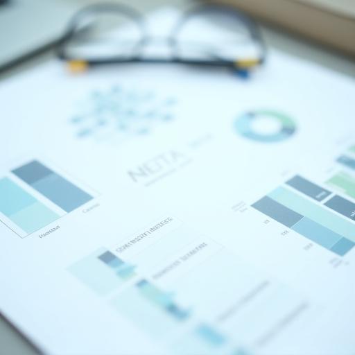 A close-up of a strategic document with charts and graphs.